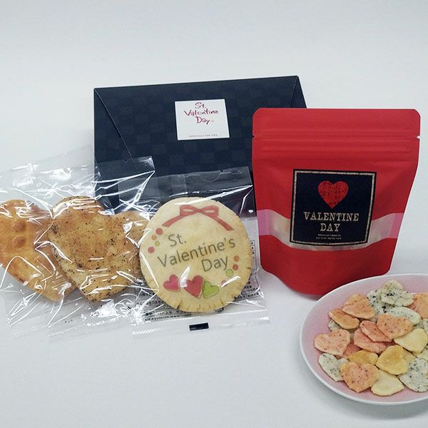 バレンタインせんべいギフトバック｜みなとや