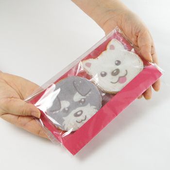 かわいい犬モチーフせんべい「わんべい2枚入りプチギフト」