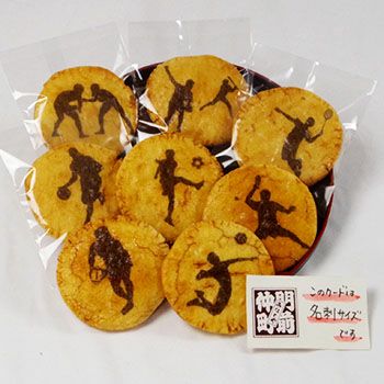 シルエット版みんなのスポーツ煎餅（1枚個包装バラ）