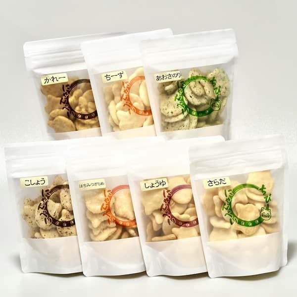 ちびにゃんべい｜7種全部セット | 煎餅・豆・プチギフト・季節菓子処